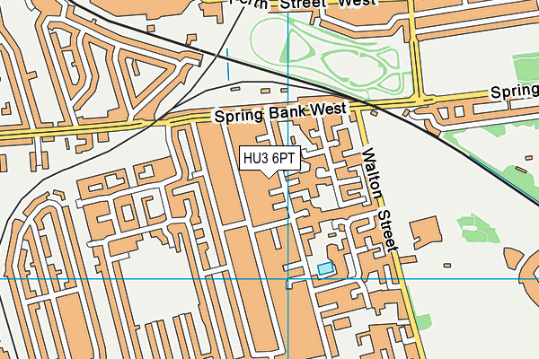 HU3 6PT map - OS VectorMap District (Ordnance Survey)