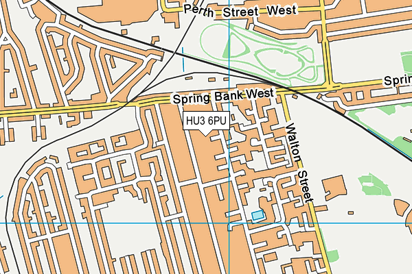 HU3 6PU map - OS VectorMap District (Ordnance Survey)
