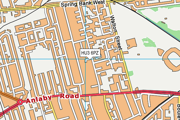 HU3 6PZ map - OS VectorMap District (Ordnance Survey)