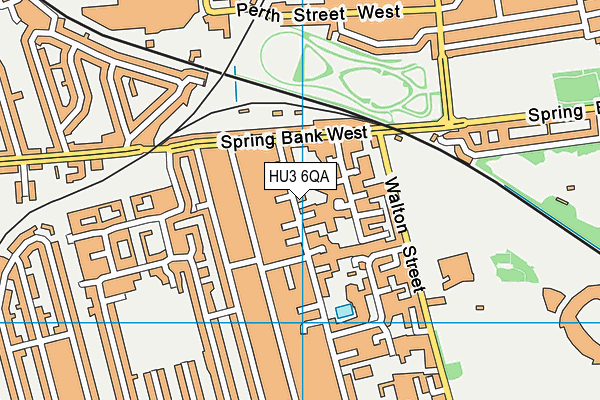 HU3 6QA map - OS VectorMap District (Ordnance Survey)