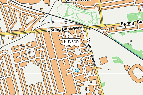 HU3 6QD map - OS VectorMap District (Ordnance Survey)