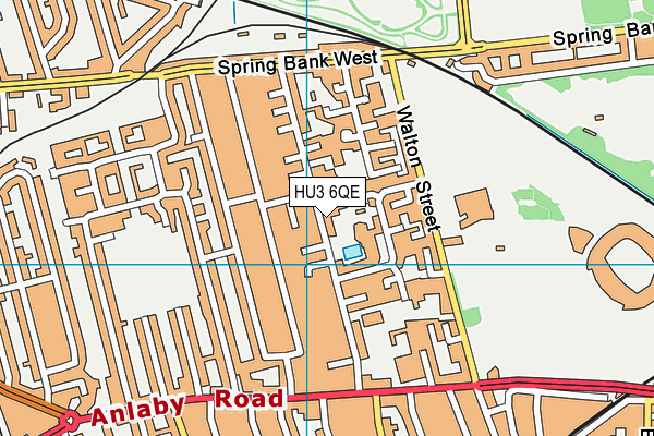 Albert Avenue Pools map (HU3 6QE) - OS VectorMap District (Ordnance Survey)