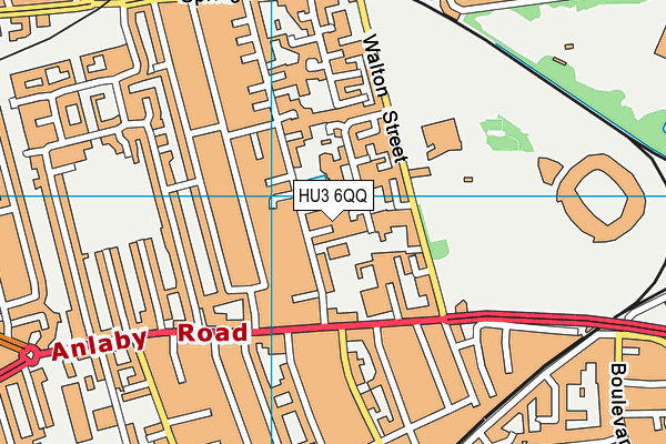 HU3 6QQ map - OS VectorMap District (Ordnance Survey)