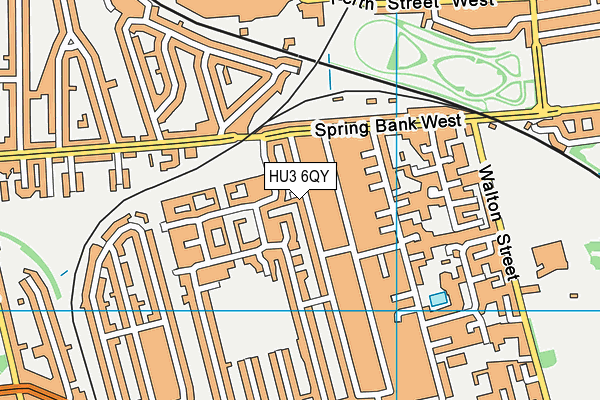HU3 6QY map - OS VectorMap District (Ordnance Survey)