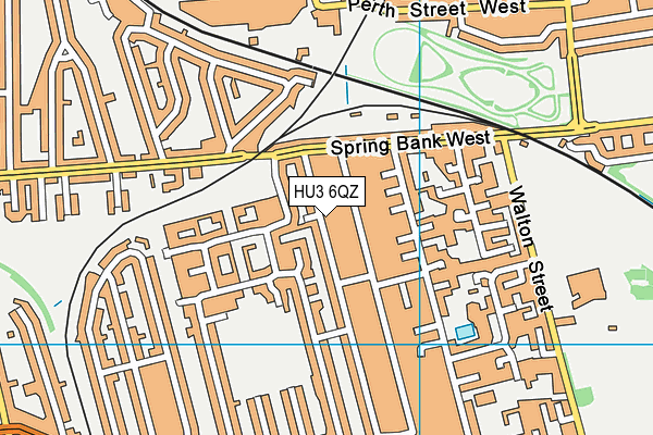HU3 6QZ map - OS VectorMap District (Ordnance Survey)