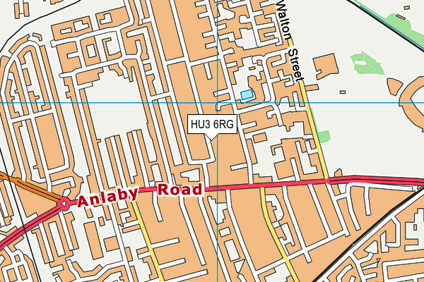 HU3 6RG map - OS VectorMap District (Ordnance Survey)