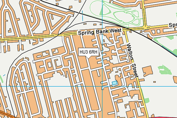 HU3 6RH map - OS VectorMap District (Ordnance Survey)