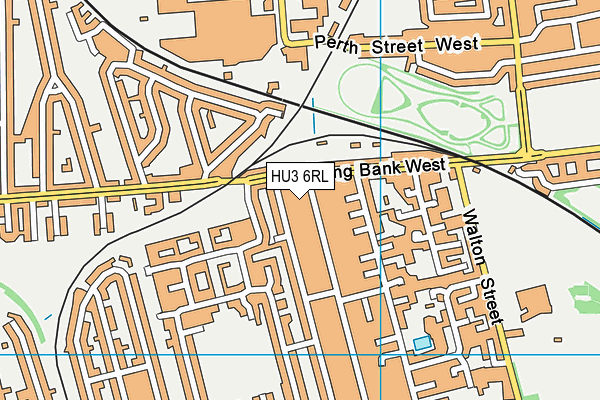 HU3 6RL map - OS VectorMap District (Ordnance Survey)