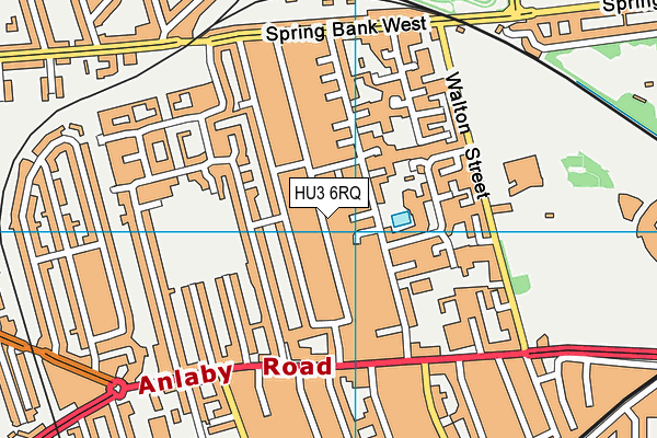 HU3 6RQ map - OS VectorMap District (Ordnance Survey)