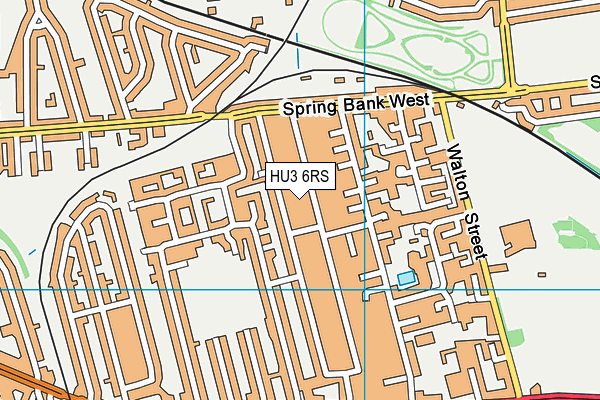 HU3 6RS map - OS VectorMap District (Ordnance Survey)