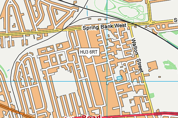 HU3 6RT map - OS VectorMap District (Ordnance Survey)