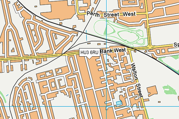 HU3 6RU map - OS VectorMap District (Ordnance Survey)