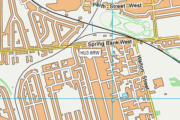 HU3 6RW map - OS VectorMap District (Ordnance Survey)
