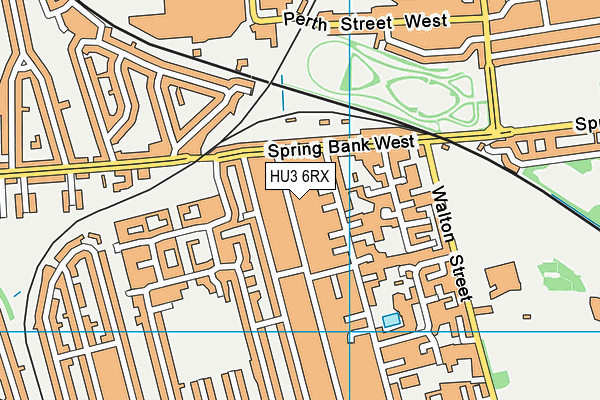 HU3 6RX map - OS VectorMap District (Ordnance Survey)