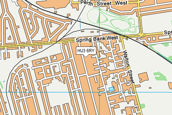 HU3 6RY map - OS VectorMap District (Ordnance Survey)
