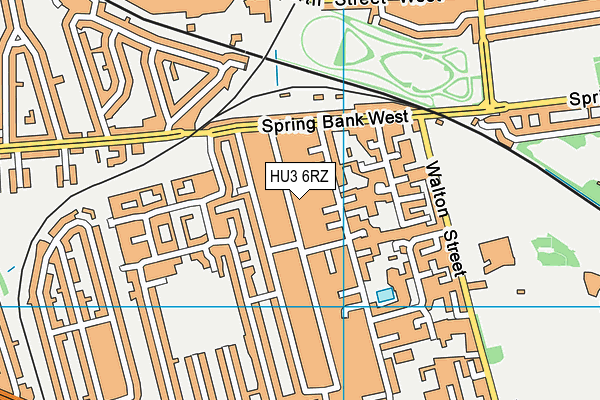 HU3 6RZ map - OS VectorMap District (Ordnance Survey)