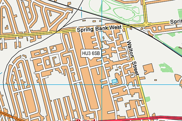 HU3 6SB map - OS VectorMap District (Ordnance Survey)