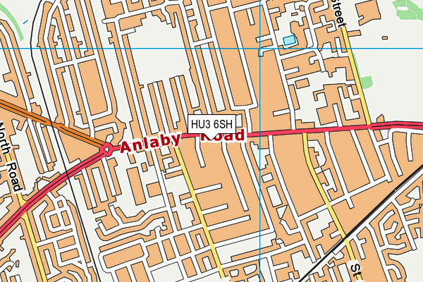 HU3 6SH map - OS VectorMap District (Ordnance Survey)