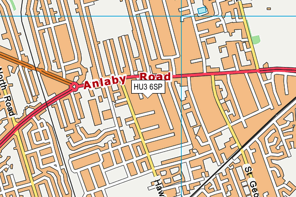 HU3 6SP map - OS VectorMap District (Ordnance Survey)