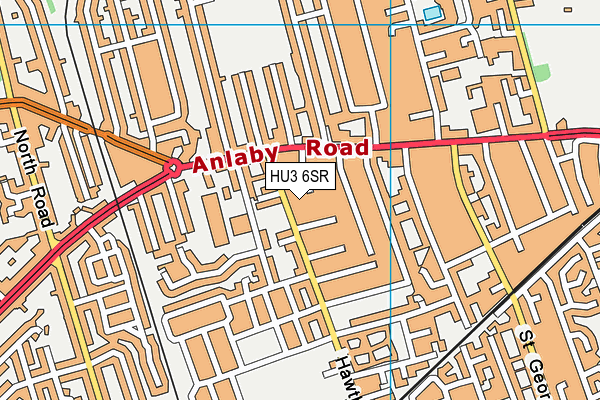 HU3 6SR map - OS VectorMap District (Ordnance Survey)