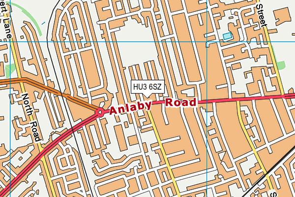 HU3 6SZ map - OS VectorMap District (Ordnance Survey)