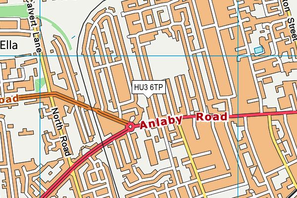 HU3 6TP map - OS VectorMap District (Ordnance Survey)