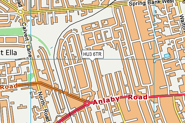 Riley Playing Fields map (HU3 6TR) - OS VectorMap District (Ordnance Survey)