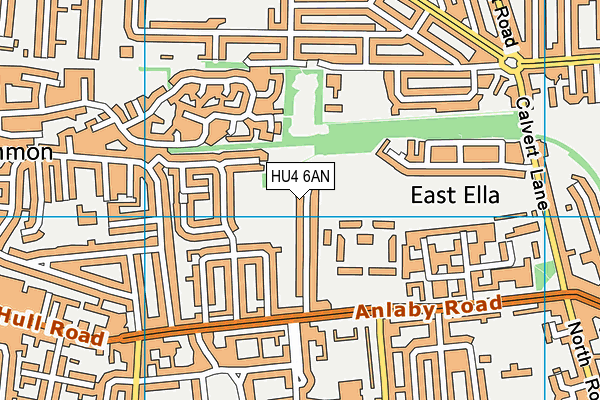HU4 6AN map - OS VectorMap District (Ordnance Survey)