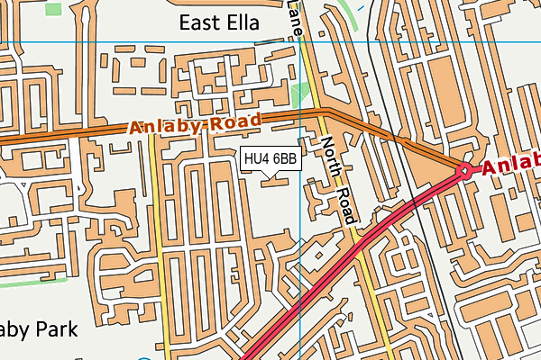 Eastfield Primary School map (HU4 6BB) - OS VectorMap District (Ordnance Survey)