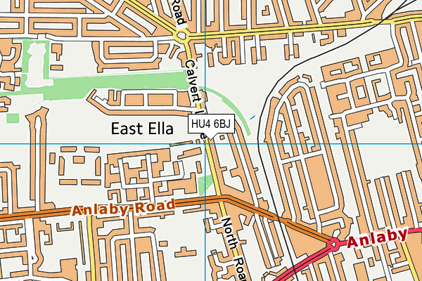 HU4 6BJ map - OS VectorMap District (Ordnance Survey)