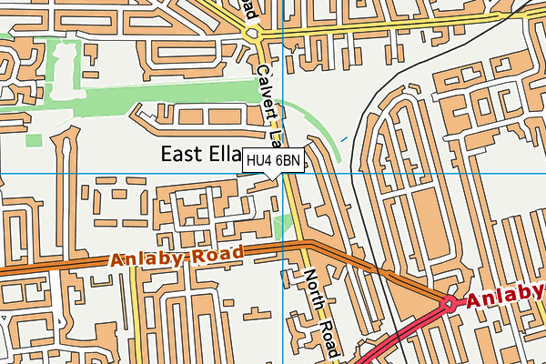 HU4 6BN map - OS VectorMap District (Ordnance Survey)