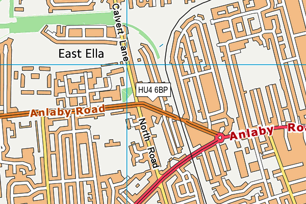 HU4 6BP map - OS VectorMap District (Ordnance Survey)