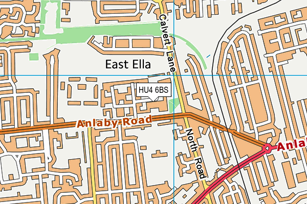 HU4 6BS map - OS VectorMap District (Ordnance Survey)