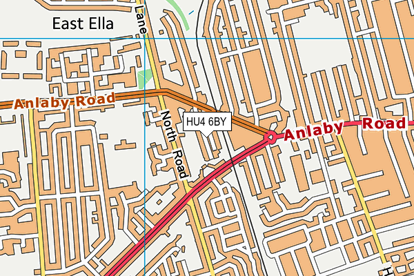 HU4 6BY map - OS VectorMap District (Ordnance Survey)