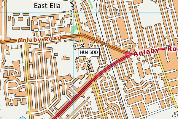 HU4 6DD map - OS VectorMap District (Ordnance Survey)