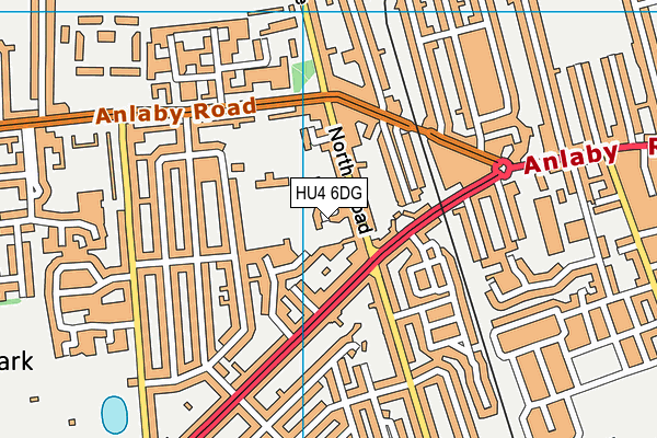 HU4 6DG map - OS VectorMap District (Ordnance Survey)