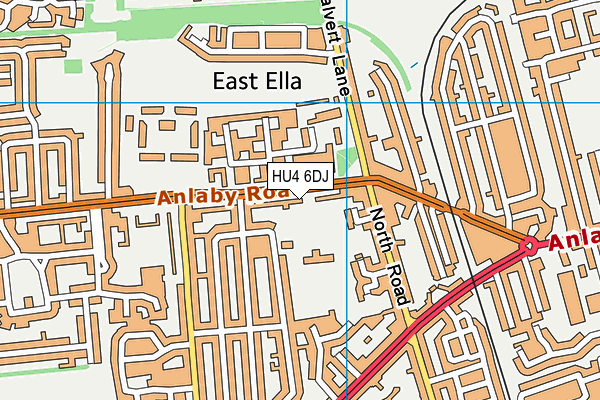 Eastfield Primary School map (HU4 6DJ) - OS VectorMap District (Ordnance Survey)