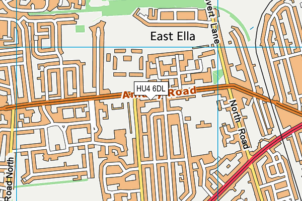 HU4 6DL map - OS VectorMap District (Ordnance Survey)