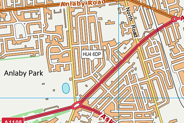 HU4 6DP map - OS VectorMap District (Ordnance Survey)