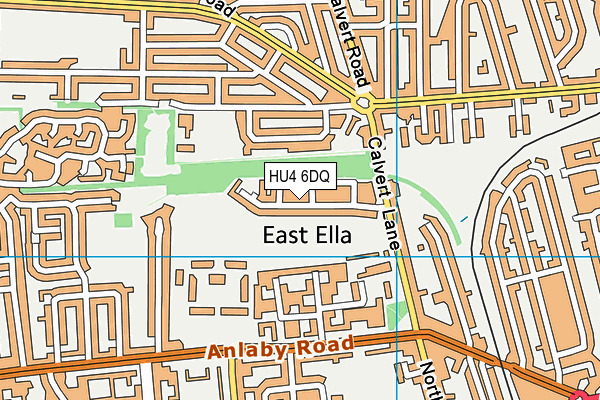 HU4 6DQ map - OS VectorMap District (Ordnance Survey)