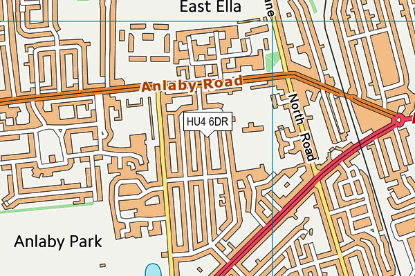 HU4 6DR map - OS VectorMap District (Ordnance Survey)