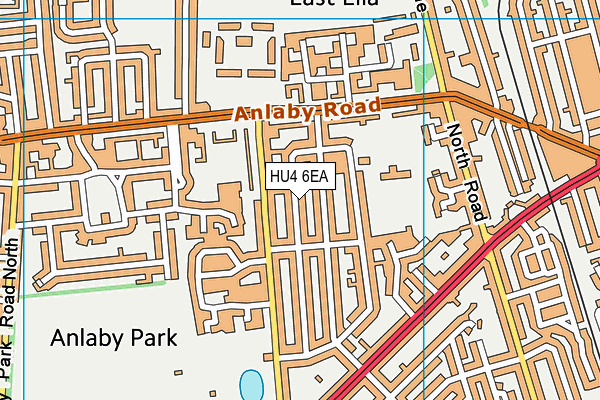 HU4 6EA map - OS VectorMap District (Ordnance Survey)