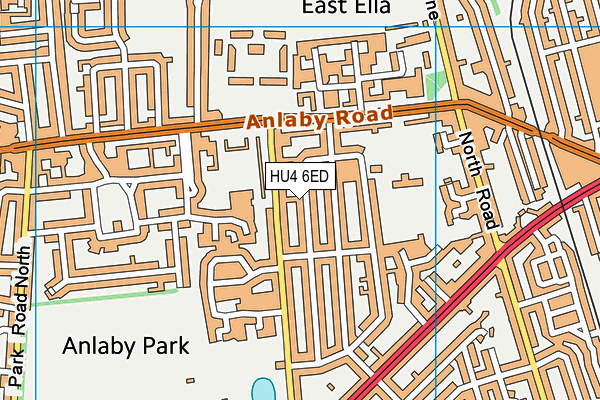 HU4 6ED map - OS VectorMap District (Ordnance Survey)