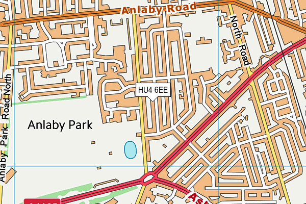 HU4 6EE map - OS VectorMap District (Ordnance Survey)