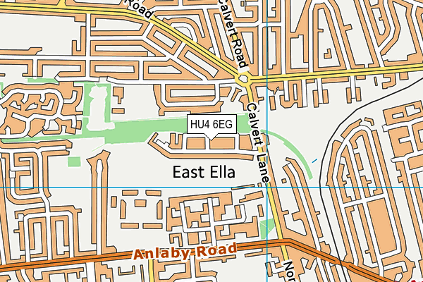 HU4 6EG map - OS VectorMap District (Ordnance Survey)