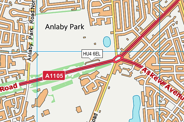 HU4 6EL map - OS VectorMap District (Ordnance Survey)