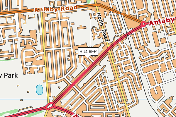 HU4 6EP map - OS VectorMap District (Ordnance Survey)