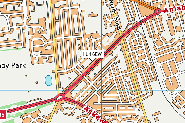 HU4 6EW map - OS VectorMap District (Ordnance Survey)