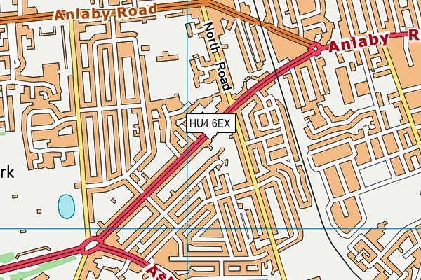 HU4 6EX map - OS VectorMap District (Ordnance Survey)