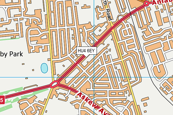 HU4 6EY map - OS VectorMap District (Ordnance Survey)